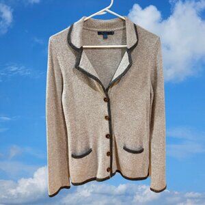 Boden Cashmere Angora Wool Cardigan 8 Sweater  Button Down V Neck Collar